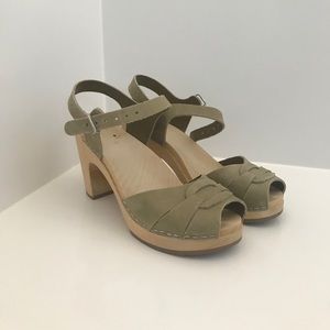 Swedish Hasbeens Sage Green Size 36